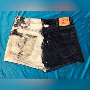 Levi High Wasted Distressed Jean Shorts- One of a Kind